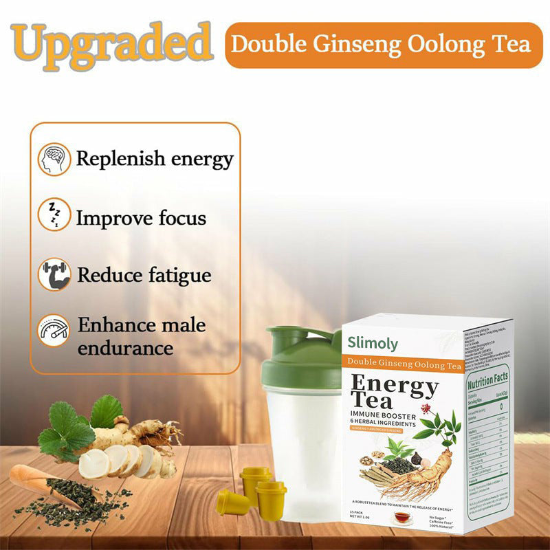 Juxek™ Men's Focus Energy Tea - Freeze-Dried Pure Ginseng Tea for Immune Support & Mental Stamina