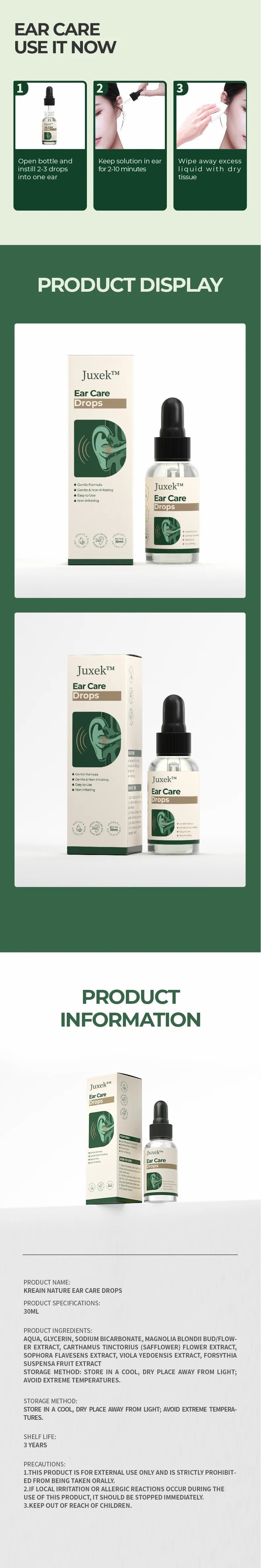 🌿 "Natural Relief: Juxek Ear Drops for Tinnitus & Discomfort"